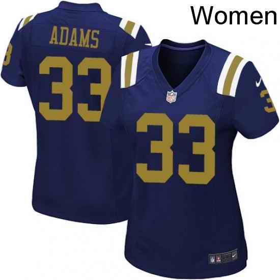 Womens Nike New York Jets 33 Jamal Adams Limited Navy Blue Alternate NFL Jersey